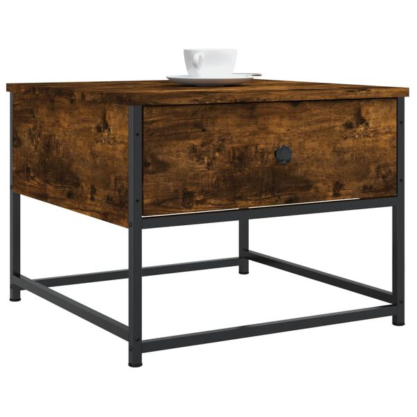 vidaXL Salongbord r&oslash;kt eik 51x51x40 cm konstruert tre