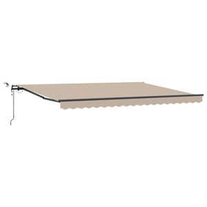 vidaXL Uttrekkbar markise Beige 450 &times; 350 cm Polyester