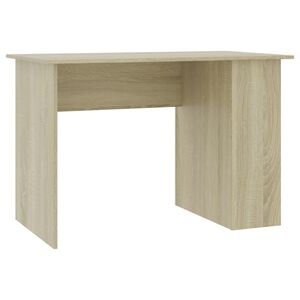 vidaXL Skrivebord sonoma eik 110x60x73 cm sponplate