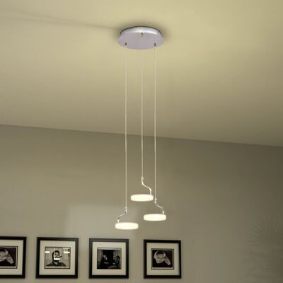 vidaXL LED-taklampe med 3 lys varmhvit