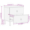 vidaXL Nattbord 2 stk 40x33x46 cm heltre mango