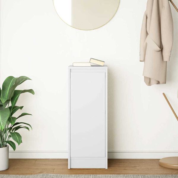 vidaXL Skjenk hvit 29,5x34x76 cm konstruert tre