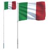 vidaXL Italiensk flagg og stang 5,5 m aluminium