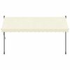 vidaXL Uttrekkbar markise kremhvit 350x150 cm stoff og st&aring;l