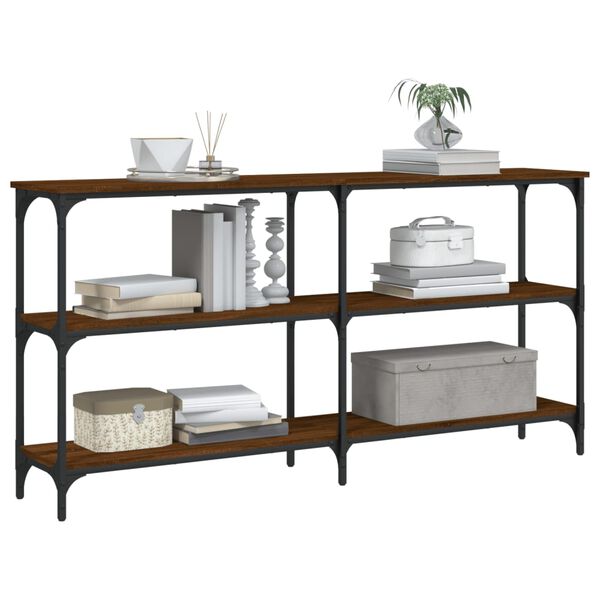 vidaXL Konsollbord brun eik 150x29x75 cm konstruert tre