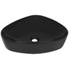 vidaXL Servant keramisk triangul&aelig;r svart 50,5x41x12 cm