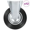 vidaXL Faste hjul 12 stk 200 mm