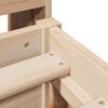 vidaXL Seng med bokhylle uten madrass 135x190 cm heltre furu