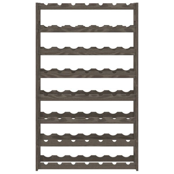 vidaXL Vinstativ for 56 flasker grå heltre furu