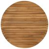 vidaXL Bordplate &Oslash; 70 x 3,5 Rund Massivt Teaktre Naturlig