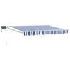 vidaXL Manuell utvidbar markise med LED-lamper Antrasitt 3,5 x 2 m