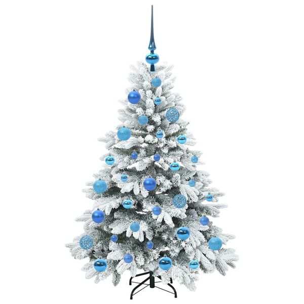 vidaXL Kunstig juletre med 150 LED med stativ Hvit 120 cm PE og PVC