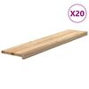 vidaXL Trappetrinn 20 stk ubehandlet 120x30x2 cm heltre eik