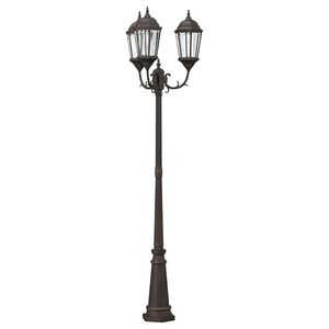 vidaXL Hage Lys Bronse 61 x 53 x 235 cm Aluminium og glass