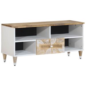 vidaXL TV-benk 100x33,5x46 cm heltre mango
