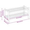 vidaXL Sko Hylle med hylle med lagring Naturlig 68 x 28 x 30 cm Bambus
