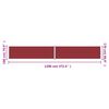 vidaXL Uttrekkbar sidemarkise 180x1200 cm r&oslash;d