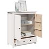 vidaXL Highboard hvit 83x41,5x100 cm heltre furu