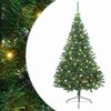 vidaXL Kunstig Forh&aring;ndsopplyst Juletre med 300 LED gr&oslash;nn 240 cm PVC