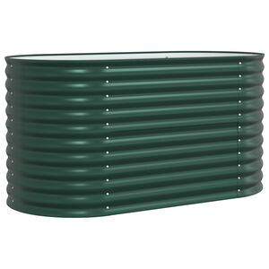 vidaXL Hevet bed Gr&oslash;nn 160 x 80 x 81 cm St&aring;l