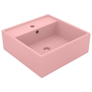 vidaXL Luksuri&oslash;s servant overl&oslash;p firkantet matt rosa 41x41 cm keramisk
