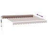 vidaXL Automatisk uttrekkbar markise med LED brun 350x250 cm