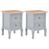 vidaXL Nattbord 2 stk 35x30x49 MDF gr&aring;