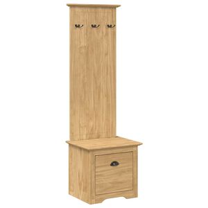 vidaXL Gangskap BODO Honning brun 50 x 40 x 156,7 cm Heltre furu