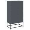 vidaXL Highboard antrasitt 68x39x123 cm stål
