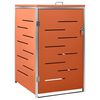 vidaXL S&oslash;ppeldunkskur enkelt 69x77,5x115 cm rustfritt st&aring;l