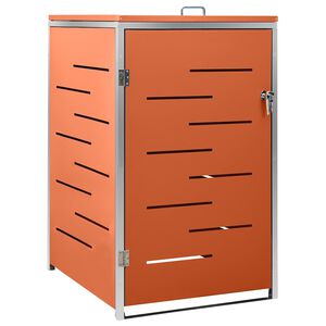 vidaXL S&oslash;ppeldunkskur enkelt 69x77,5x115 cm rustfritt st&aring;l