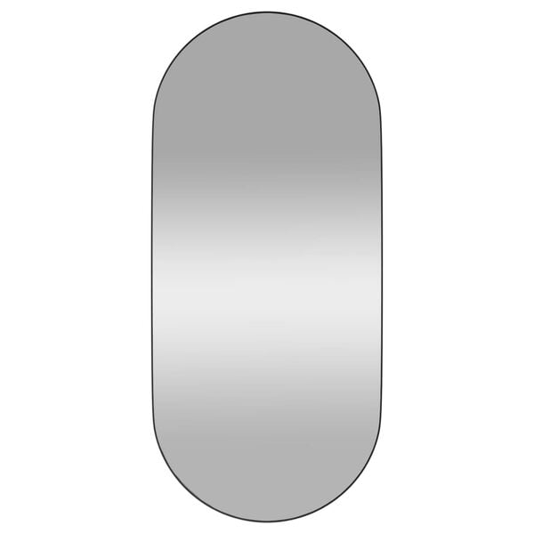 vidaXL Veggmontert speil svart 45x100 cm oval