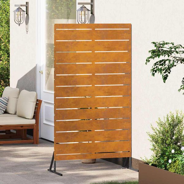 vidaXL Personvernsvegg Grå Stål