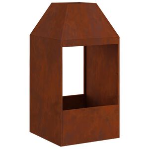vidaXL B&aring;lplass Brun 50 x 50 x 100 cm Cortenst&aring;l