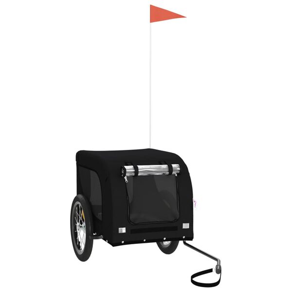 vidaXL Kj&aelig;ledyrsykkelhenger svart oxfordstoff og jern