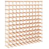 vidaXL Vinstativ for 120 flasker 112,5x23x123,5 cm heltre furu