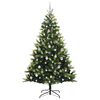 vidaXL Kunstig leddet juletre med 300 LED-lamper gr&oslash;nn 210 cm