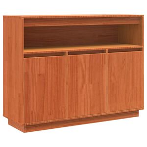 vidaXL Serviesskap Vokset Brun 104,5 x 34 x 80 cm Massiv furu