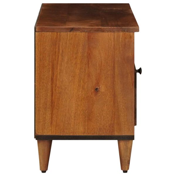 vidaXL TV-skap med skuff Valn&oslash;tt 100 x 33 x 46 cm Massiv mango tre