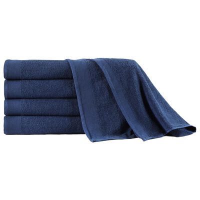 vidaXL Håndklær til badstue 5 stk bomull 450 g/m² 80x200 cm marineblå