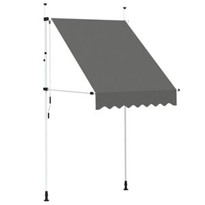 vidaXL Manuell uttrekkbar markise 150 cm antrasitt