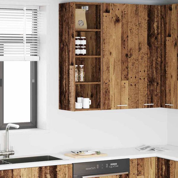 vidaXL Hengende skap Gammelt tre 30 x 29,5 x 100 cm Konstruert tre