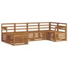 vidaXL Sofasett 6 pcs Naturlig Solid akasietre