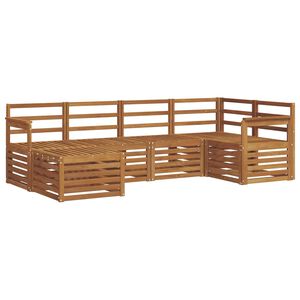 vidaXL Seksjonssofa Sett 6 pcs Naturlig