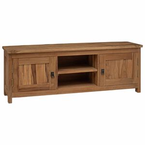 vidaXL TV-benk 110 x 30 x 40 cm Naturlig Massivt Teaktre