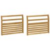 vidaXL Armlene Modul 2 pcs Hvit 78,5 x 8,5 x 60 cm Solid akasietre