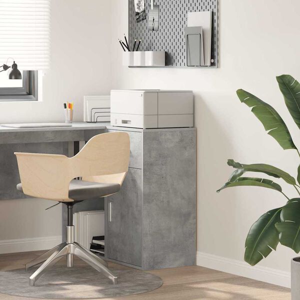 vidaXL Serviesskap Betonggr&aring; 38 x 34.5 x 75 cm Konstruert tre