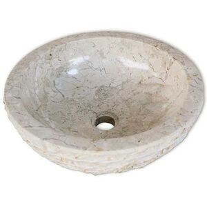 vidaXL Servant marmor 40 cm krem