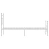 vidaXL Sengeramme i metall med hode- og fotgavl hvit 80x200 cm