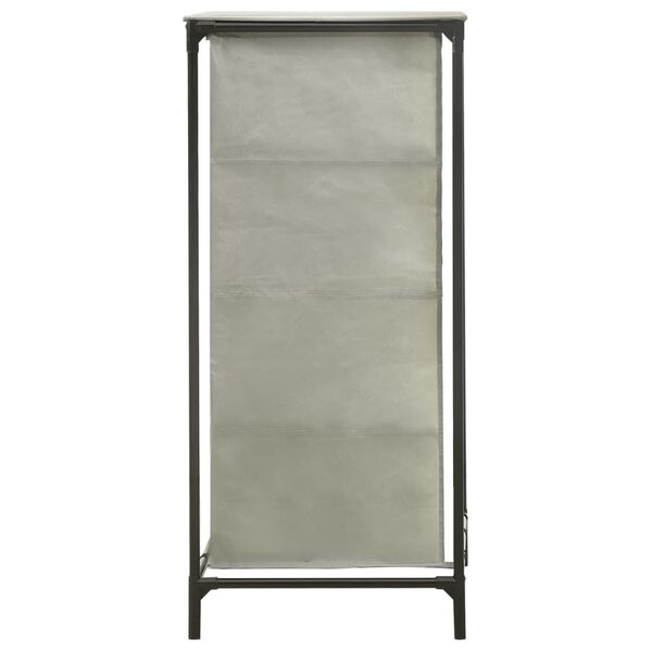 vidaXL Skohylle 55x36x76 cm ikke-vevd stoff og st&aring;l gr&aring;